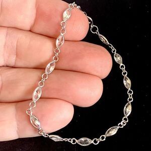 APZ Dainty Sterling Silver & crystal Bracelet
